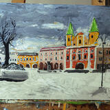 Námestie v zime (Žilina) / Square in the winter