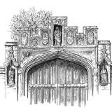 Magdalen College Gateway, Oxford, UK