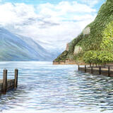 Lake Garda from Riva, Italy