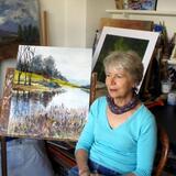 Jennifer Moffett in her studio