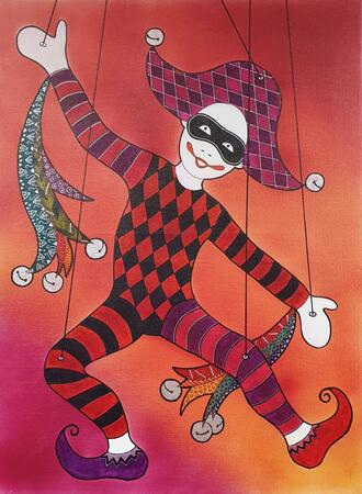 Harlequin Puppet