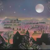 Moonlit village 