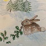 Bunny in the Snow Holiday Cards - 4pk