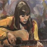 Original painting of Joni Mitchell Outside