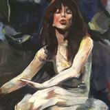 Original painting of Kate Bush Man with a Child in his Eyes