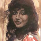 Original Kate Bush Portrait Amber