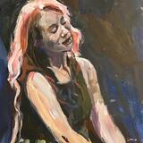 Original painting of Tori Amos Green Dress 3
