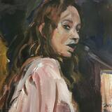 Tori Amos pink dress