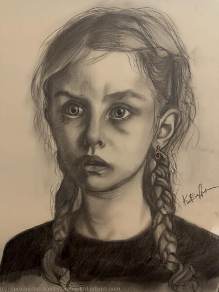 Frightened little girl