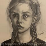 Frightened little girl