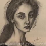 Young woman in mourning