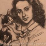 Liz Taylor and a cat
