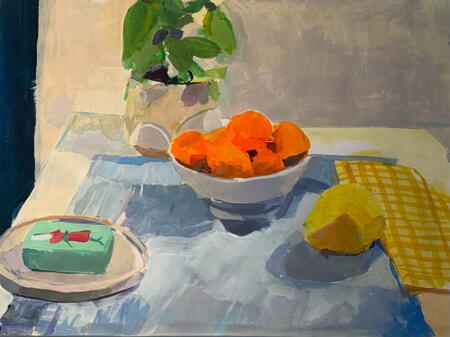 Kitchen Still Life with Oranges