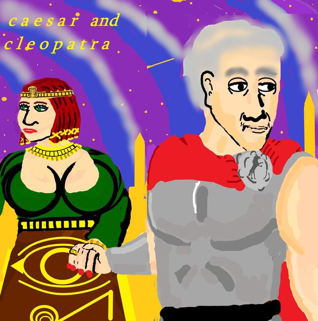 caesar and queen cleopatra