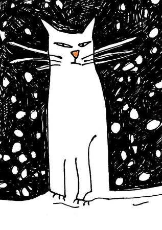 Kitty's impression of a snowman