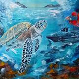 Turtle's Tranquil Journey- A Spiritual Dive into the Depths of Harmony 