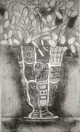 Fifties Vase with Honesty