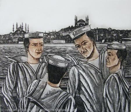Sailors on the Bosphorus, Istanbul