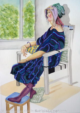 Heather Wearing a Velvet Hat