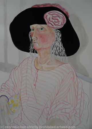 Heather in a Red Stripy Dress