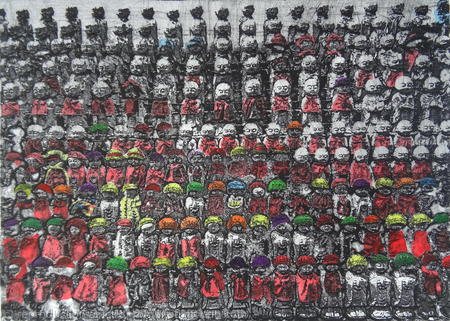 Jizo Statues at Shitennoji Temple