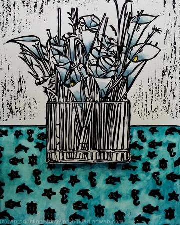 Calla Lilies and Batik