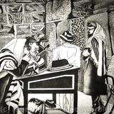 Hasidim at Prayer, The Western Wall, Jerusalem