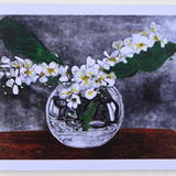 Orchids in a Globe Vase