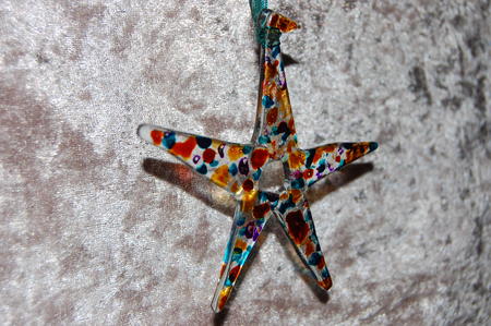 Christmas star (gold/blue)