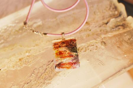 Pink Brown Tree of Life Pendant 