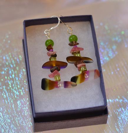 Rainbow Resin Earrings