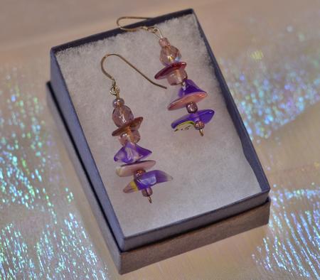 Purple Resin Earrings
