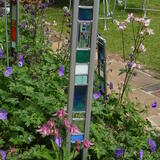 Blues and Turquoise Garden Glass