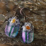 Glass Earrings Flower Bug