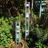 Garden Glass Green and Cream Pair