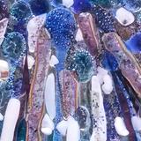 Blue and white orb detail