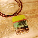 Yellow Green Tree of Life Pendant