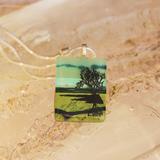 Tree of Life Green Sunset Pendant 