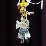 White Christmas Angel Green Eyes