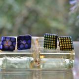 Check and Blue Honey Cuff-links