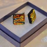 Orange Dichroic Brooch
