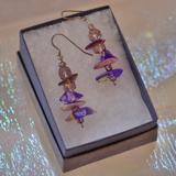 Purple Resin Earrings