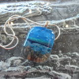 Light Blue Pendant Silver Chain 