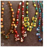 Glass bead necklaces