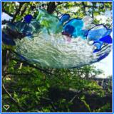 fusedglass birdbath