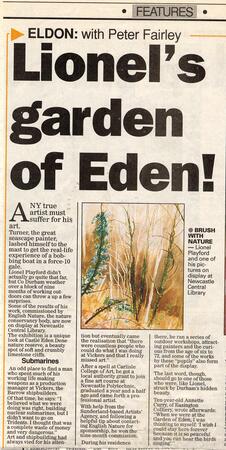 Article about the project in Newcastle's Evening Chronicle.