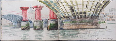 River Thames at Blackfriars Bridge, Ebb Tide