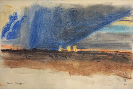 Cow Gate sunset and storm cloud, Newcastle upon Tyne