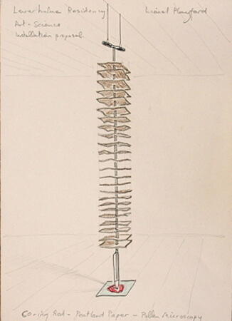 Exhibition proposal drawing for 'Pointer' at Gallery North, Northumbria University