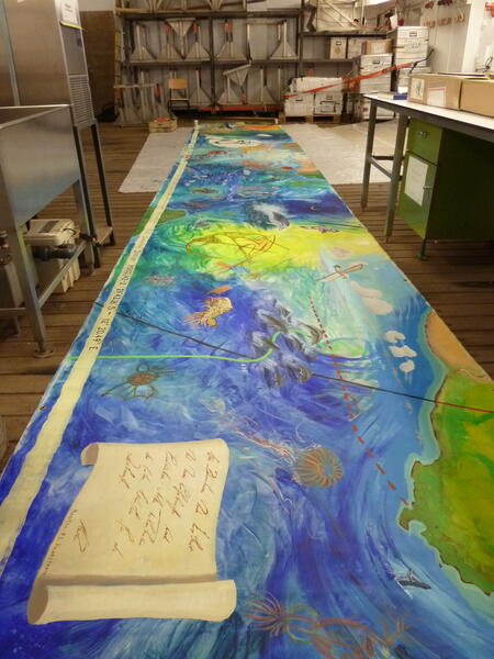 The mural rolled out for the first time.